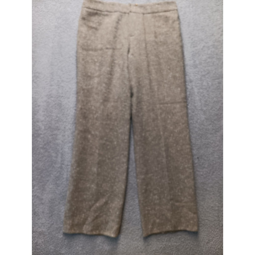 David Rodriguez Women's Brown Tweed Dress Pants Size 14 Silk‎ Lined